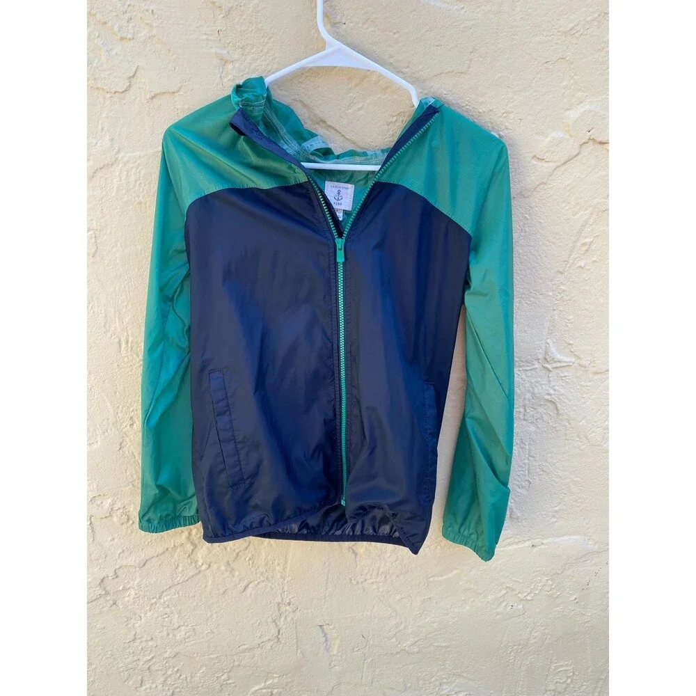 Lands End Windbreaker rain jacket boys SZ10/12